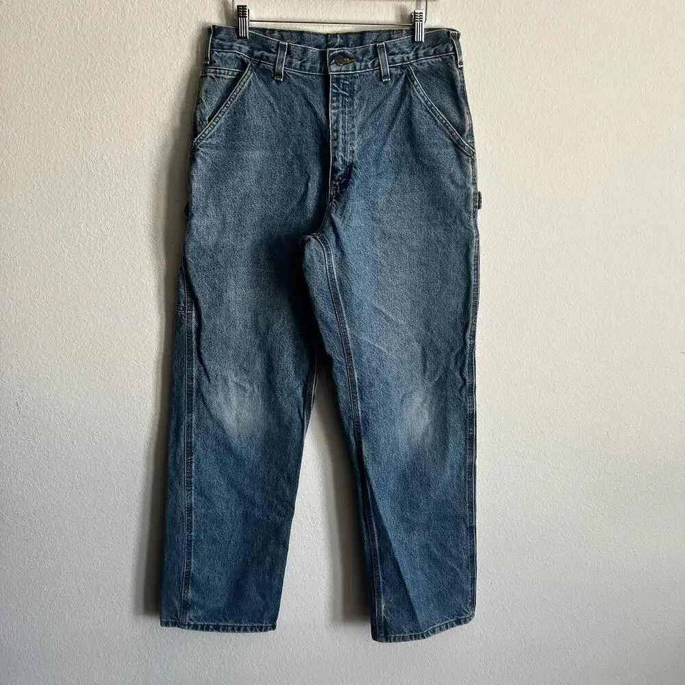 Carhartt B237 DST denim blue jean work wear carpenter pants